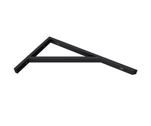 doporro 1 Équerre de Fixation Plan de Toilette Étagère Tablette Murale | Noir, 45x2,5x25cm, Acier Inoxydable, Installation Murale, Porte-Serviette, WH02