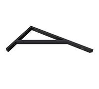 doporro 1 pièce equerre de Fixation Plan de Toilette étagère Tablette Murale Acier INOX Noir 45cm WH02