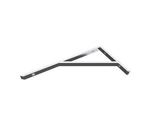 doporro 2 Équerres de Fixation Plan de Toilette Étagère Tablette Murale | Chromé, 45x2,5x25cm, Acier Inoxydable, Installation Murale, Porte-Serviette, WH02