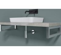 doporro 3 pièces equerre de fixation plan de toilette étagère tablette murale porte-serviette acier inox chromé 50x3x15cm WH01