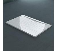 doporro Bac à douche 80x120 receveur de douche antiglisse rectangulaire blanc Lucia02AR 80x120x4cm