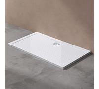 doporro Bac à douche 90x140 receveur de douche antiglisse rectangulaire blanc Lucia02AR 90x140x4cm