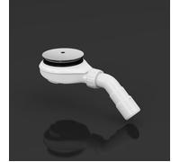 doporro Bonde de Douche Bonde Extra-Plate de Receveur de Douche Blanc Trou d'Évacuation de Ø 45 mm AL04