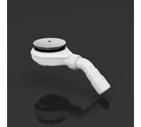 doporro Bonde de Douche Extra-Plate pour Receveur et Bac à Douche | Blanc, Trou d'Évacuation Ø45 mm, AL04