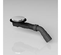doporro Bonde de Douche Extra-Plate pour Receveur et Bac à Douche | Gris, Trou d'Évacuation Ø45 mm, AL05