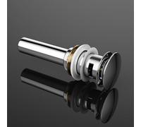 doporro Bonde de Lavabo et Vasque Système de Vidage Pop Up Clic Clac Chromé avec Trop Plein PU04