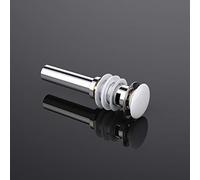 doporro Bonde de Lavabo et Vasque Système de Vidage Pop Up Clic Clac Chromé avec Trop Plein PU14