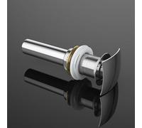 doporro Bonde de Lavabo et Vasque Système de Vidage Pop Up Clic Clac Chromé sans Trop Plein PU06