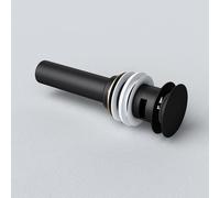 doporro Bonde de Lavabo et Vasque Système de Vidage Pop Up Clic Clac Noir avec Trop Plein PU04