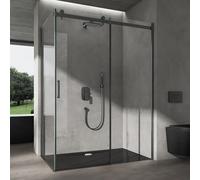 doporro Cabine de Douche en Angle 90x110x195cm Porte Coulissante