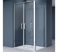 doporro Cabine de Douche en Angle 90x90x195cm Porte Pivotante | Paroi de Douche, Verre Transparent 8mm, Montage Réversible, Ravenna36K-Plus