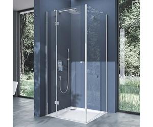 doporro Cabine de Douche en Angle Transparent 80x120x190cm Paroi de Douche Montage Réversible Porte Pivotante Rectangulaire Ravenna05
