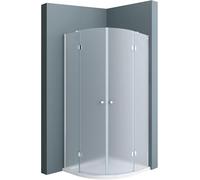 doporro Cabine de Douche Quart de Cercle 80x80x190cm Porte Pivotante