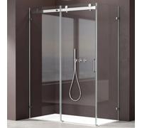 doporro Cabine de Douche Rectangulaire 80x120x195cm Pare Douche | Paroi de Douche, Verre Transparent de 8mm, Montage Réversible, Ravenna17-2k