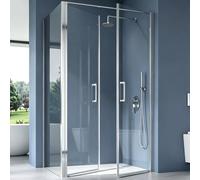 doporro Cabine de Douche Rectangulaire 90x90x195cm Porte Pivotante | Paroi de Douche, Verre Transparent 8mm, Montage Réversible, Ravenna66K
