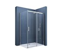doporro Cabine de Douche Rectangulaire en Angle 80x100cm Porte Coulissante