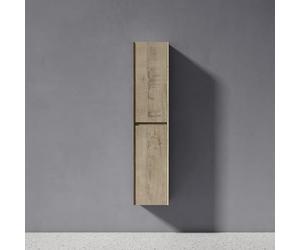 doporro Colonne Suspendue Salle de Bain Colonne de Rangement Armoire Latérale Meuble Suspendu 35x30x160cm Chêne Blanc Clair Rimo