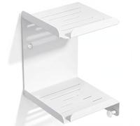 doporro Étagère de Douche d'Angle Murale Rangement 2 Niveaux 3 Crochets | sans Perçage ou à Visser, Serviteur de Douche, Blanc, pour Salle de Bain et Cuisine, Reglo-14