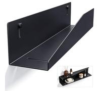 doporro Étagère de Douche Murale sans Perçage Support de Rangement Noir | Serviteur de Douche, Acier au Carbone, Adhésive ou Perçage, pour Salle de Bain et Cuisine, Reglo-15
