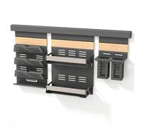 doporro Étagère Murale Cuisine Porte-Épices à 2 Niveaux Porte-Couvercle