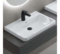 doporro Lavabo à Encastrer Vasque Lave Mains Rectangulaire 90x48x14,5cm