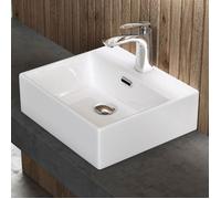 doporro Lavabo à Poser Vasque Suspendu Lave-Mains Blanc 41x36x13cm