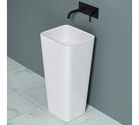 doporro Lavabo Colonne Vasque sur Pied Lave Mains Rectangulaire 40x35x80cm