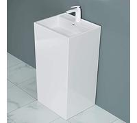 doporro Lavabo Colonne Vasque sur Pied Lave Mains Rectangulaire 50x42x90cm