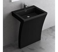 doporro Lavabo sur Pied Vasque Colonne Lave Mains Rectangulaire 60x48x83cm