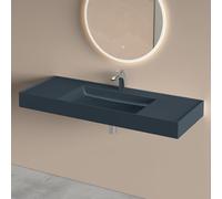 doporro Lavabo Suspendu Vasque à Poser Lave Mains Rectangulaire 120x46x12cm