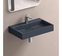 doporro Lavabo Suspendu Vasque à Poser Lave Mains Rectangulaire 60x38x11cm