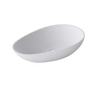 doporro Lavabo vasque à poser blanc mat 60cm lave main Colossum809 59,8x36x14cm