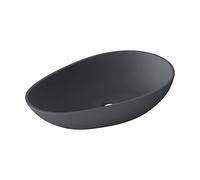 doporro Lavabo vasque à poser gris noir mat 60cm lave main Colossum809 59,8x36x14cm