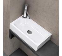 doporro Lavabo Vasque à Poser Petit Lave Mains Rectangulaire 46x26x11cm