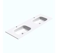 doporro Lavabo vasque blanc 120cm à encastrer lave main rectangulaire Colossum04 120x48x14cm