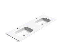 doporro Lavabo vasque blanc 144cm à encastrer lave main rectangulaire Colossum04 144x48x14cm