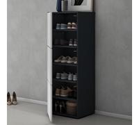 doporro Meuble à Chaussures 45x120cm Armoire à Chaussures 6 Compartiments