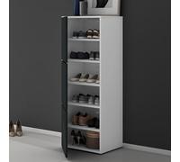 doporro Meuble à Chaussures 45x120cm Armoire à Chaussures 6 Compartiments