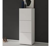doporro Meuble à Chaussures Blanc Mat 45x120cm Rangement Armoire à Chaussures 6 Compartiments Range-Chaussures 02