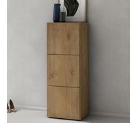 doporro Meuble à Chaussures Chêne Clair 45x120cm Rangement Armoire à Chaussures 6 Compartiments Range-Chaussures 02