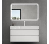 doporro Meuble de Salle de Bain Suspendu 120cm Ensemble de 3 Pièces