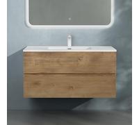 doporro Meuble de Salle de Bain Suspendu 80x48x50cm Ensemble de 2 Pièces