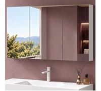 doporro Armoire Murale Salle de Bains avec Miroir 60x15x70cm | Placard de Rangement, Étagères Réglables, Blanc Mat, en Bois, Spiegelschrank02