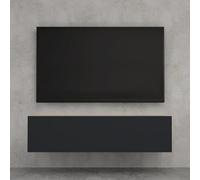 doporro Meuble TV Bas 120x40,2x30cm Armoire TV Marron Clair + Gris Noir Mat Table de Télévision Salon avec Porte Meuble TV Suspendu MBTV02