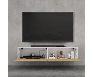 doporro Meuble TV Bas 140x40,2x30cm Armoire TV avec Portes