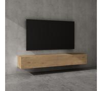 doporro Meuble TV Bas 200x40,2x30cm Armoire TV Marron Clair Table de Télévision Salon avec Portes Meuble TV Suspendu MBTV02