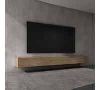 doporro Meuble TV Bas 300x40,2x30cm Armoire TV Marron Clair Table de Télévision Salon avec Portes Meuble TV Suspendu MBTV02