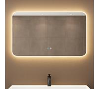 doporro Miroir de Salle de Bains Lumineux 100x60cm Glace avec Éclairage LED Luz et Interrupteur Tactile Nova02