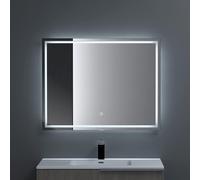 doporro Miroir de Salle de Bains Lumineux 100x60cm Glace avec Éclairage LED LUZ et Interrupteur Tactile