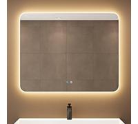 doporro Miroir de Salle de Bains Lumineux 100x80cm Glace avec Éclairage LED Luz et Interrupteur Tactile Nova02